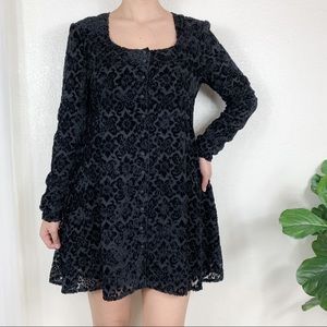 GAP Floral Velvet Dress